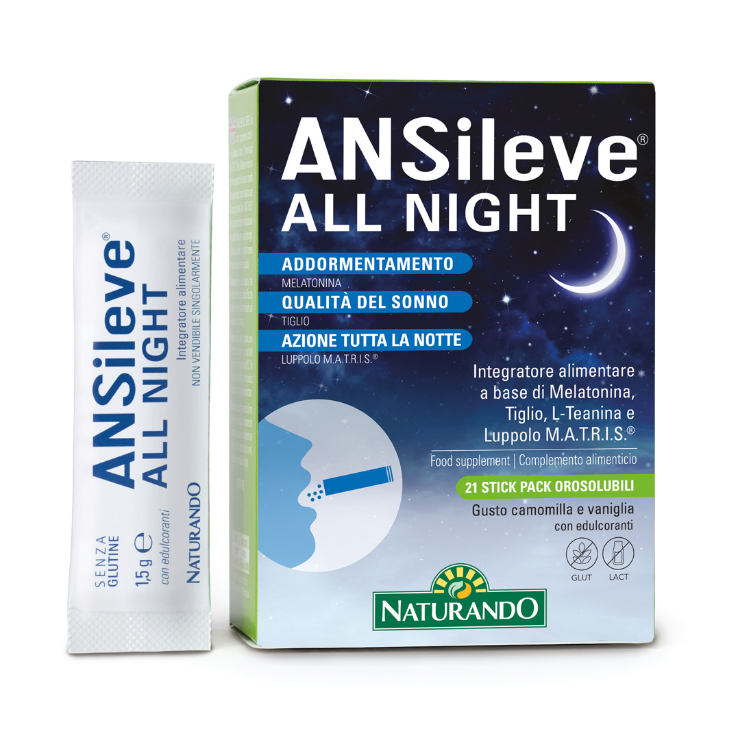 ANSILEVE  ALL NIGHT 21 stick pack orosolubili – Naturando
